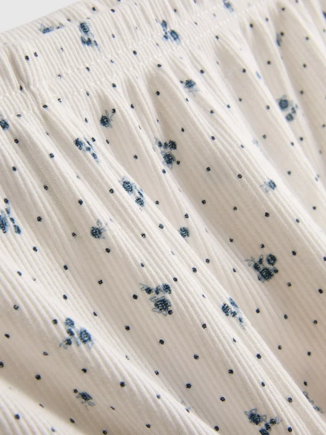 Pantalones cortos de pijama de jersey acanalado
