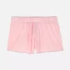 Pantalones cortos de pijama de jersey con ribete ondulado