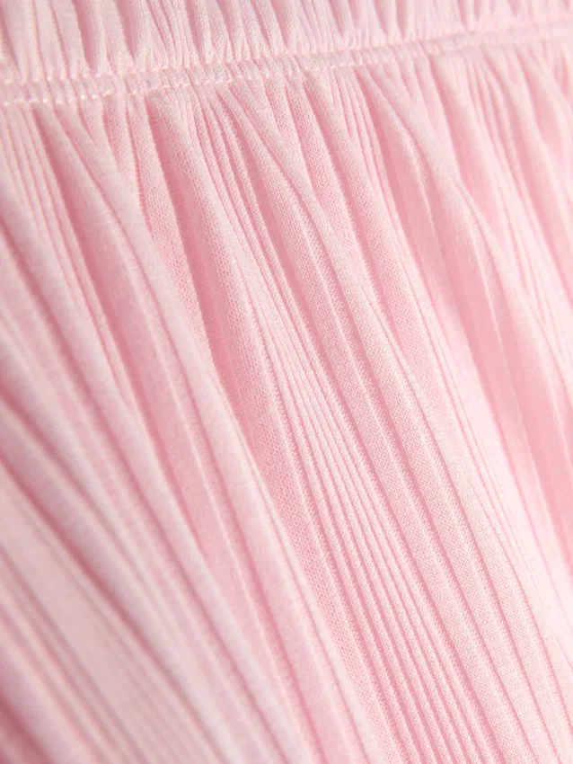Pantalones cortos de pijama de jersey con ribete ondulado