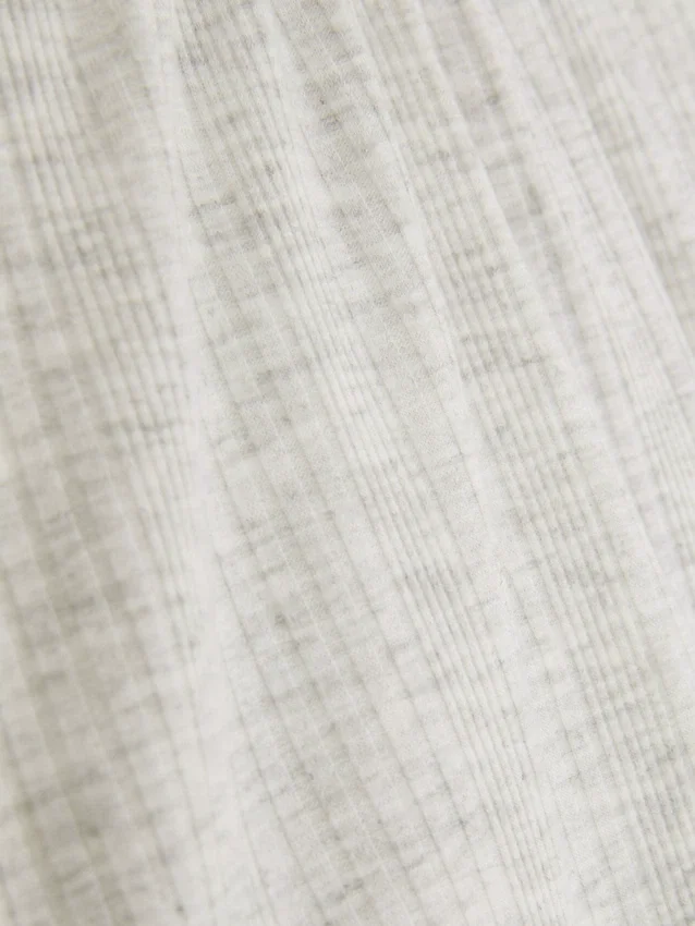 Pantalones cortos de pijama de jersey con ribete ondulado