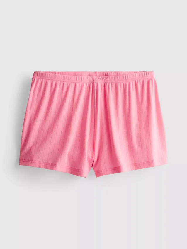 Pantalones cortos de pijama de punto calado