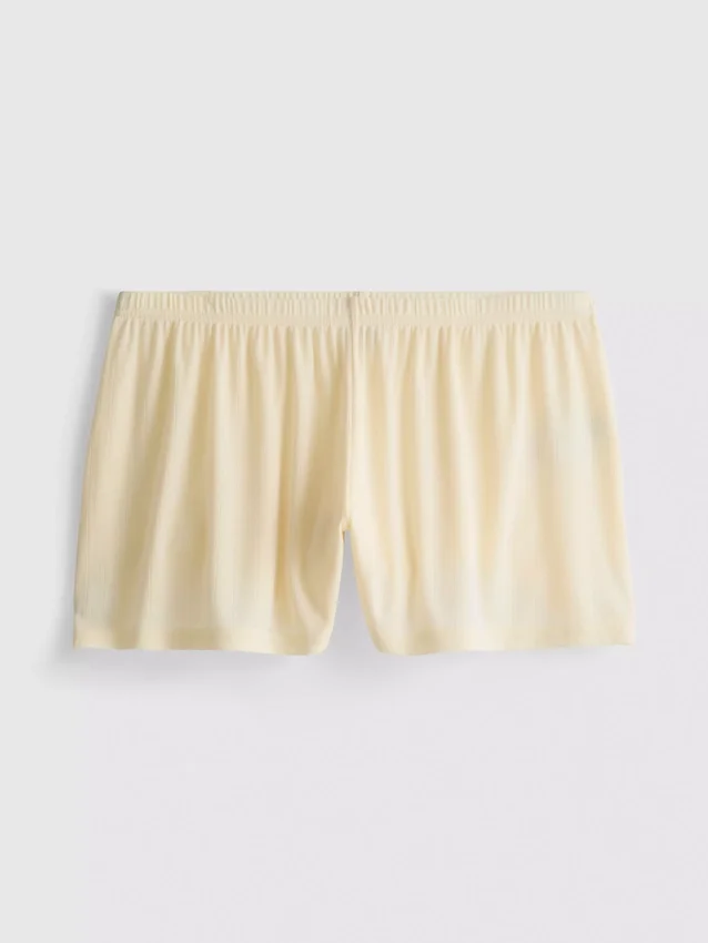 Pantalones cortos de pijama de punto calado