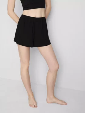 Pantalones cortos de pijama de punto calado