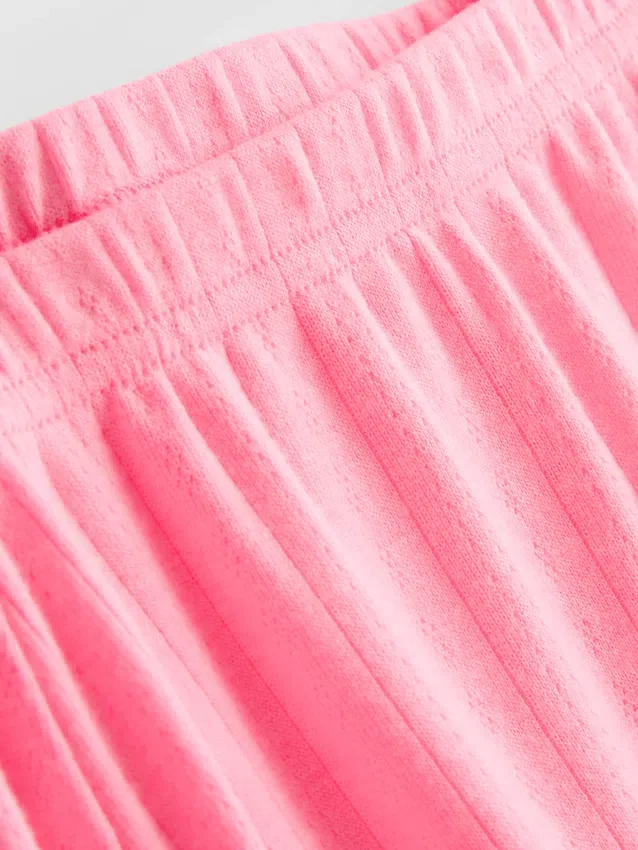 Pantalones cortos de pijama de punto calado