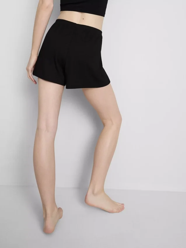 Pantalones cortos de pijama de punto calado