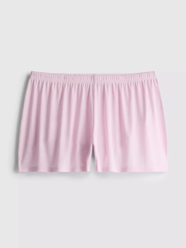 Pantalones cortos de pijama de punto calado