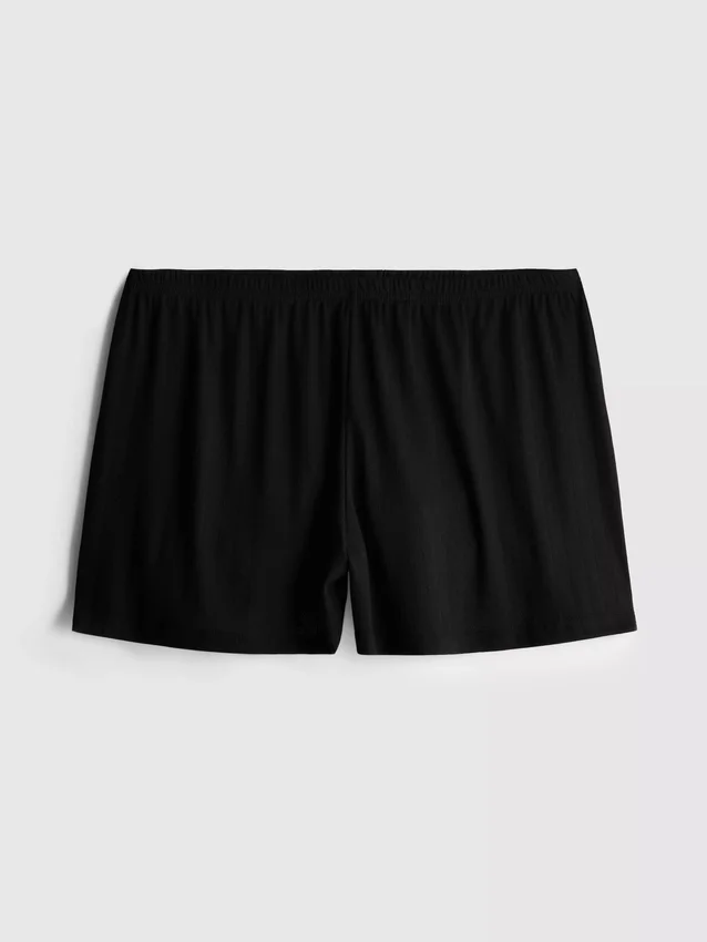 Pantalones cortos de pijama de punto calado