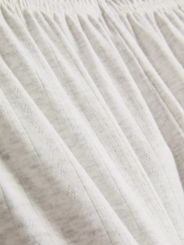 Pantalones cortos de pijama de punto calado