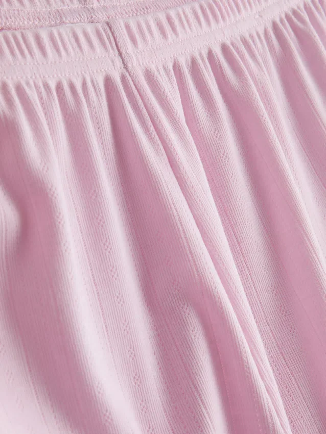 Pantalones cortos de pijama de punto calado