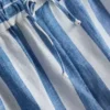 Pantalones cortos de playa de algodón a rayas de corte holgado