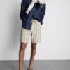 Pantalones cortos de rayas texturizadas