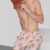 Pantalones cortos de texturizado con estampado de flamencos