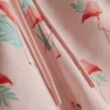 Pantalones cortos de texturizado con estampado de flamencos
