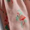 Pantalones cortos de texturizado con estampado de flamencos