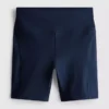 Pantalones cortos de yoga activos de talle medio con soporte suave