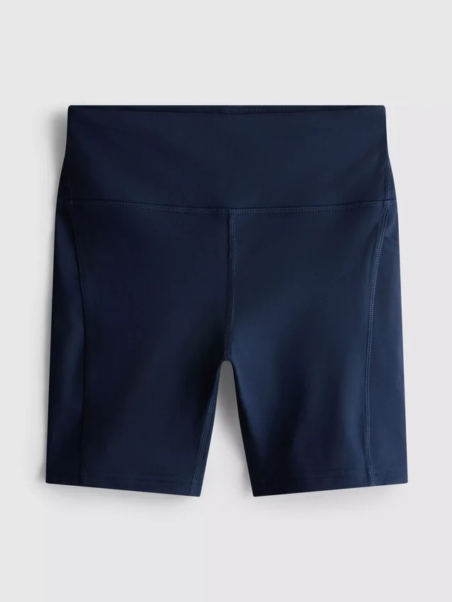 Pantalones cortos de yoga activos de talle medio con soporte suave
