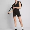 Pantalones cortos de yoga deportivos de talle alto con soporte suave