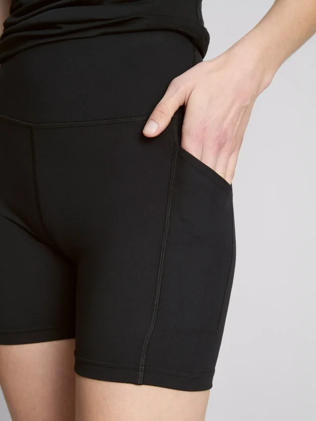Pantalones cortos de yoga deportivos de talle alto con soporte suave