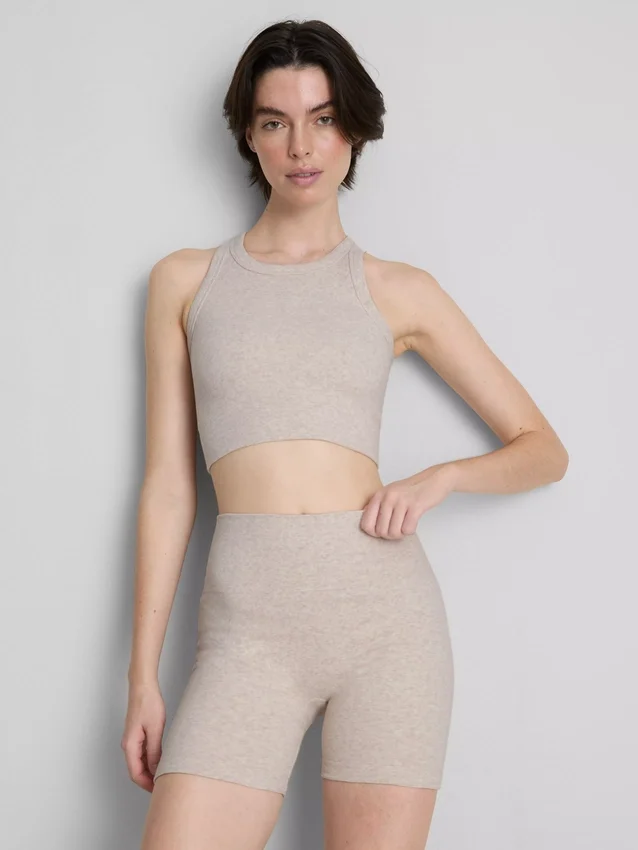 Pantalones cortos deportivos acanalados sin costuras