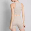 Pantalones cortos deportivos acanalados sin costuras