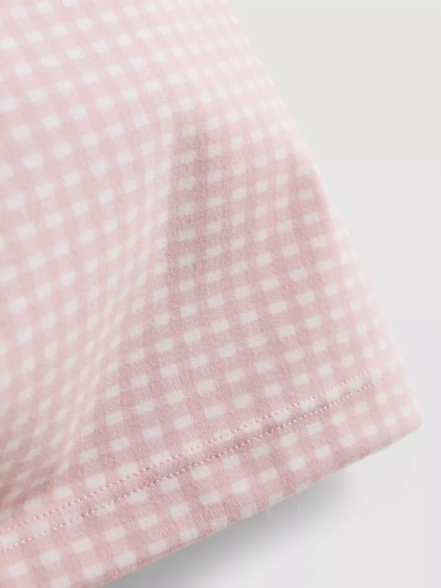 Pantalones cortos deportivos de cuadros vichy de cintura alta