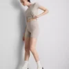 Pantalones cortos deportivos sin costuras con cintura cruzada