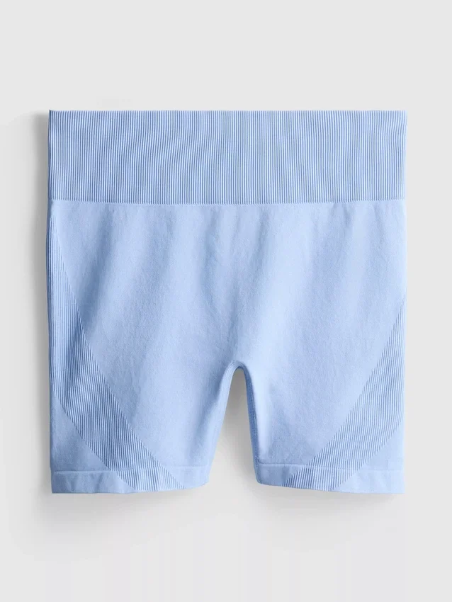 Pantalones cortos deportivos sin costuras con efecto fruncido
