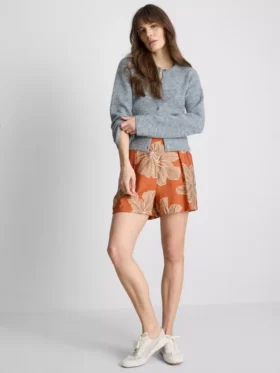 Pantalones cortos estampados de cintura alta