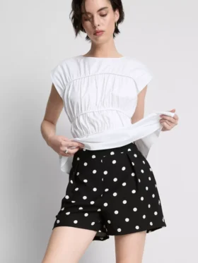 Pantalones cortos estampados de cintura alta