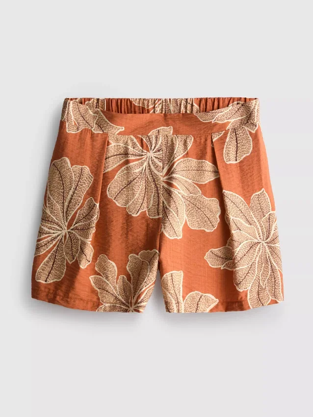 Pantalones cortos estampados de cintura alta