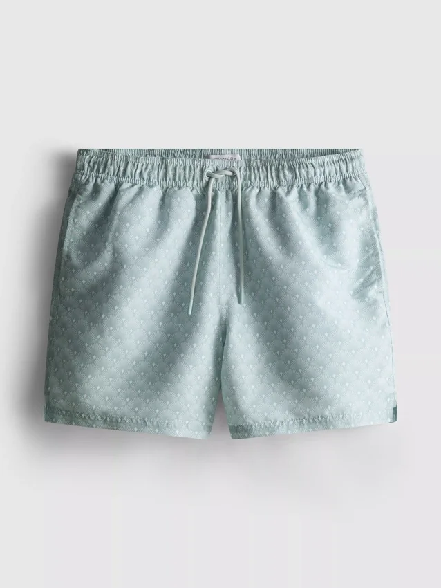 Pantalones cortos geométricos con diseño de abanico