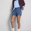 Pantalones cortos holgados de algodón con cordón