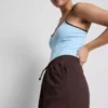 Pantalones cortos holgados de algodón con cordón