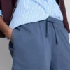 Pantalones cortos holgados de algodón con cordón