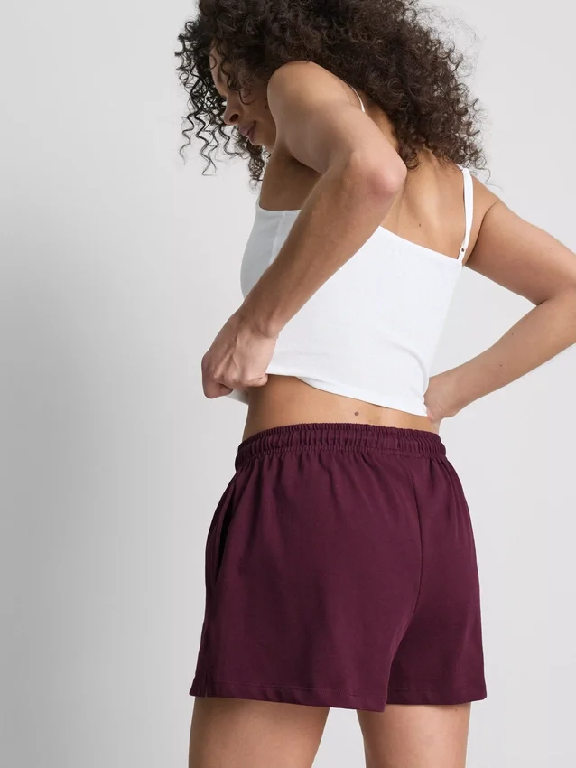 Pantalones cortos holgados de algodón con cordón