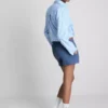 Pantalones cortos holgados de algodón con cordón