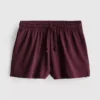Pantalones cortos holgados de algodón con cordón