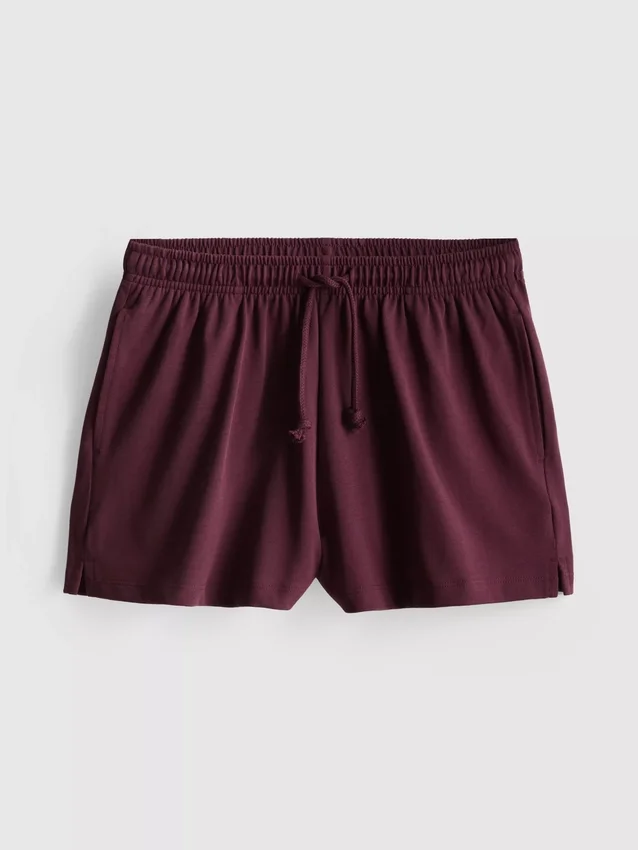 Pantalones cortos holgados de algodón con cordón