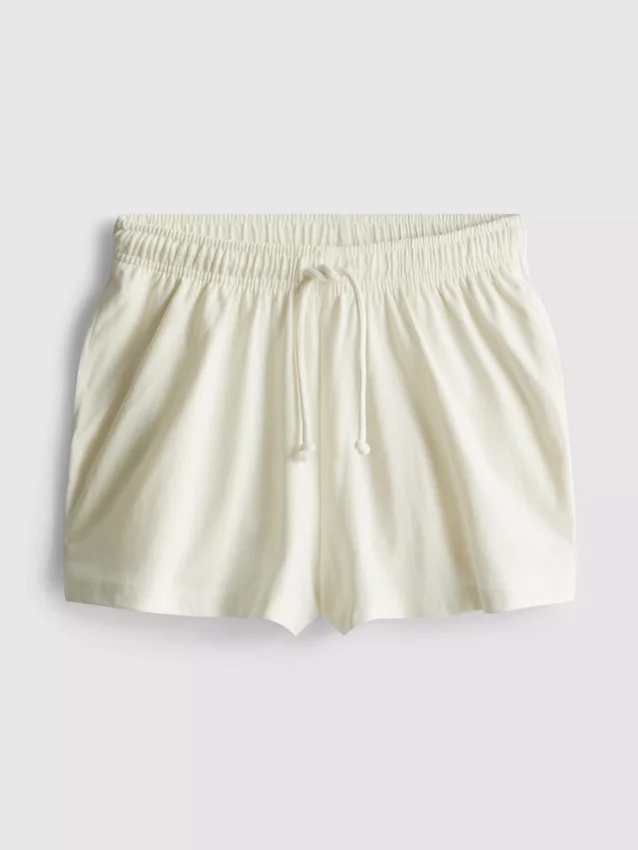Pantalones cortos holgados de algodón con cordón