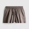 Pantalones cortos holgados de algodón con cordón