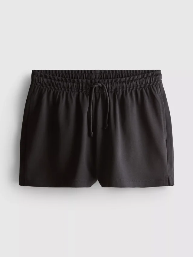 Pantalones cortos holgados de algodón con cordón