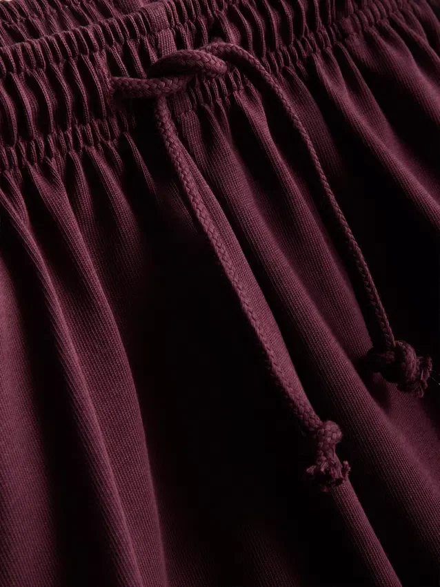 Pantalones cortos holgados de algodón con cordón