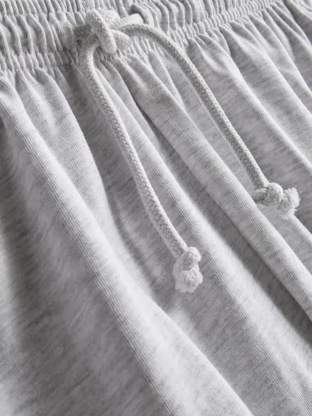 Pantalones cortos holgados de algodón con cordón