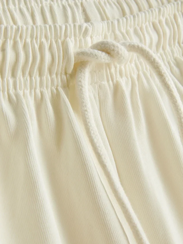 Pantalones cortos holgados de algodón con cordón