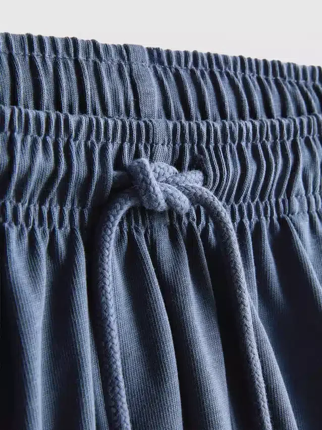 Pantalones cortos holgados de algodón con cordón