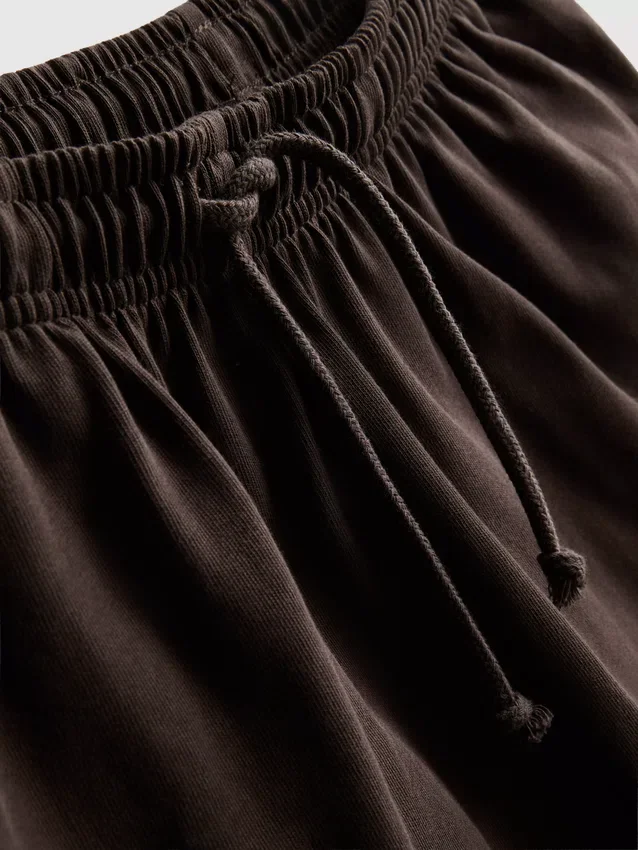 Pantalones cortos holgados de algodón con cordón