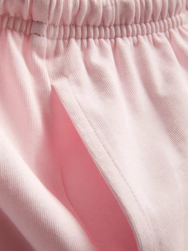 Pantalones cortos holgados de algodón con cordón