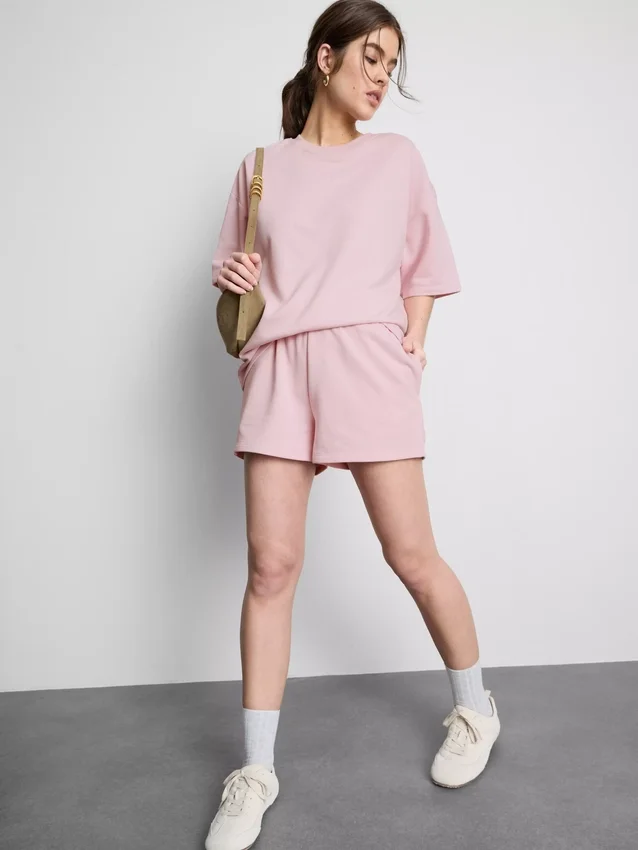 Pantalones cortos holgados de algodón para el aeropuerto