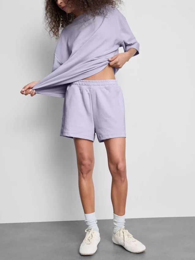 Pantalones cortos holgados de algodón para el aeropuerto