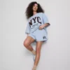 Pantalones cortos holgados de estilo neoyorquino con alto contenido de algodón